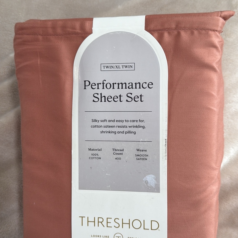 Threshold Performance Sheet Set in Warm Terracotta
